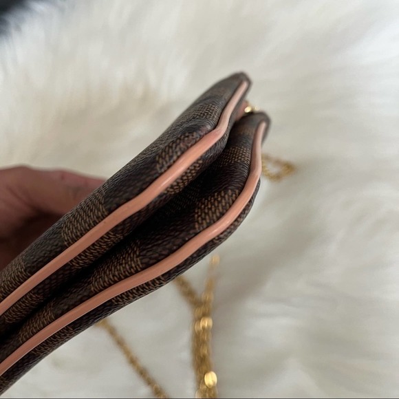 Louis Vuitton Double Zip Pochette Damier Ebene Crossbody Bag - Picture 6 of 12